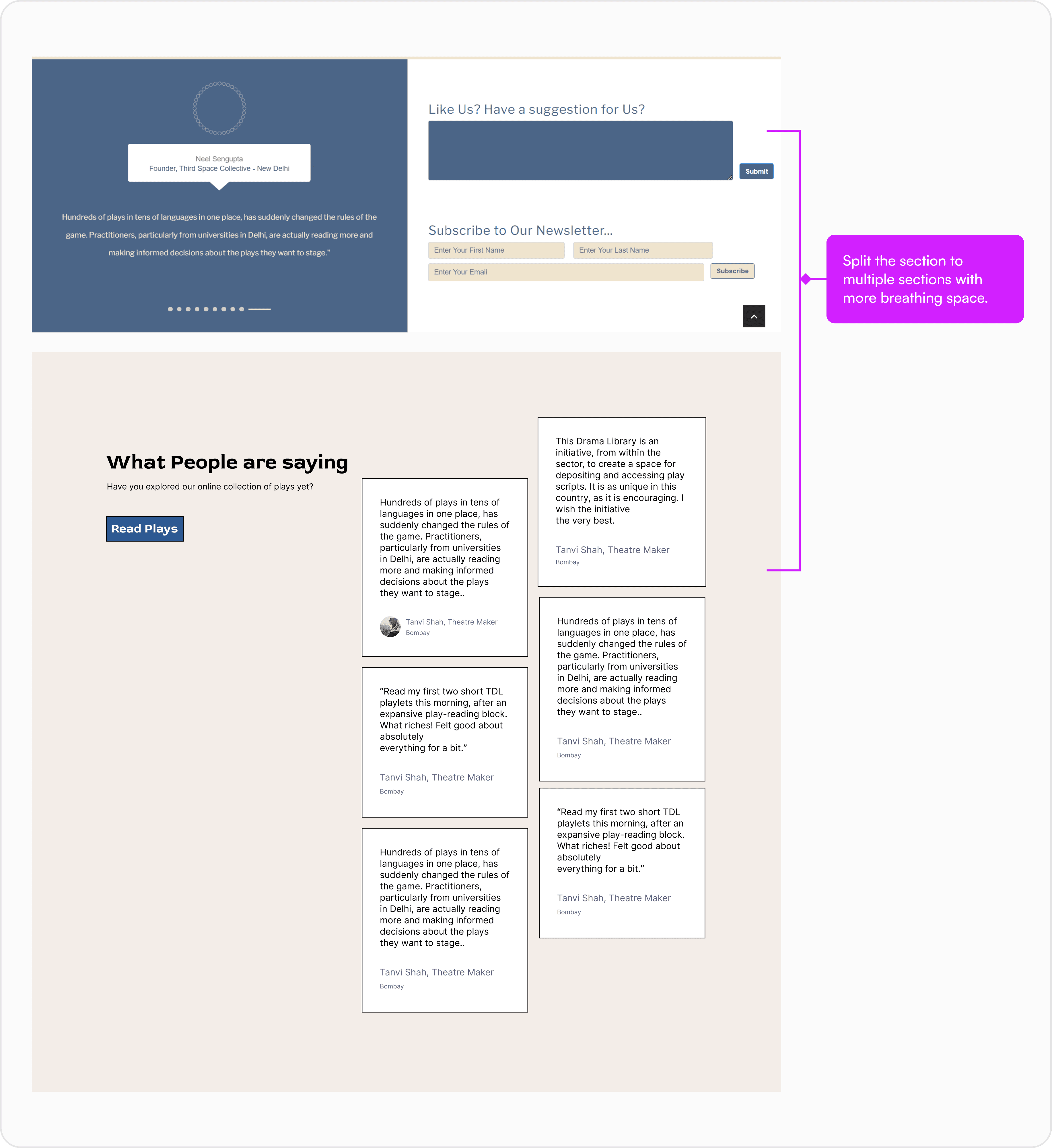 Redesign Decisions